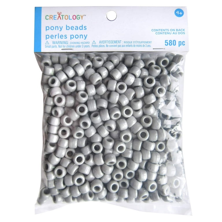 12 Packs: 580 Ct. (6,960 Total) Opaque Pony Beads by Creatology, 6mm x 9mm, Size: 6 mm x 9 mm, Blue