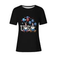thumbnail image 4 of DDAPJ pyju July 4th Patriotic Tees Shirt for Womens 2025 Summer Short Sleeve Tops Distressed USA Flag Print Casual Loose Tshirt Sales of Today Black XL, 4 of 5