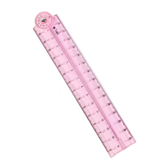 Folding Ruler Flexible Clear Straight Ruler Math Measuring Tool for Student