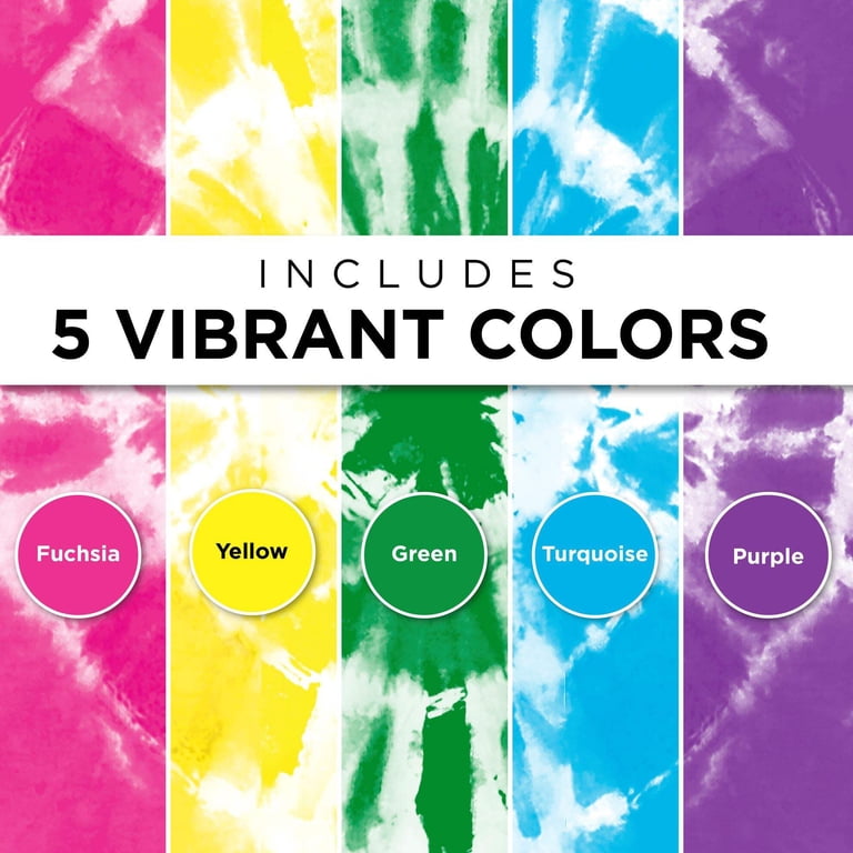 Tulip One-Step Tie-Dye Kit, 5 Color Mega Bright Rainbow photo 4