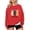 Red-2, variant on Womens Halloween Crewneck Sweatshirt Cute Ghost Spooky Tops Womens Halloween Sweatshirt, Vintage Witch Graphic, Oversized Sweatshirt, Long Sleeve Pullover, Casual Fashion, Fall Tops