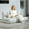 thumbnail image 2 of HOMCOM Adjustable Floor sofa Foldable Lazy Sofa Sleeper w/ 2 Pillows, 2 of 10