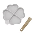 thumbnail image 2 of Egg Frying Pan, Omelet Pan Nonstick Heart Shaped 4 Cup Uniform Heating Pancake Pan With Handle For Kitchen Flat Bottom Induction Cooker, 2 of 8