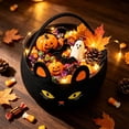 thumbnail image 6 of Sahpxhe Halloween Baskets Cute Cat Cotton Rope Woven Candy Basket,Handheld Storage Bucket Gift Basket for Trick or Treat,Halloween Party,6.69x5.11in Yellow, 6 of 7
