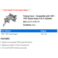 thumbnail image 2 of Timing Cover - Compatible with 1987 - 1992 Toyota Supra 3.0L 6-Cylinder 1988 1989 1990 1991, 2 of 2