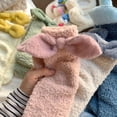 thumbnail image 5 of Milue Fuzzy Socks for Women Cute Bowknot Winter Warm Coral Fleece Home Sleeping Socks, 5 of 15