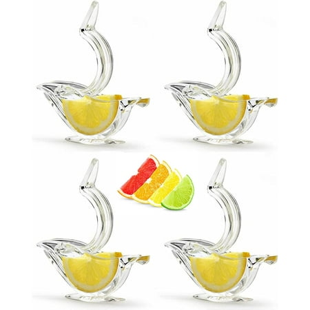

Manual Lemon Juicer Acrylic Manual Lemon Slice Squeezer Portable Transparent Fruit Juicer Elegant Bird Shaped Lemon Clip Hand Juicer for Lemon Lime Pomegranate Kitchen Gadget (4pcs)