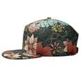 thumbnail image 3 of Country Floral Snapback Hat, Adjustable Flat Bill Cap, Rustic Farmhouse Design, Unisex Outdoor & Streetwear, 3 of 8