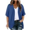 thumbnail image 7 of Posijego Women's Plus Size Cardigans Short Sleeve Open Front Casual Summer Cardigan Jackets Spring Outerwear for Women, 7 of 7