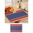 thumbnail image 6 of Star Flag Placemats Set of 6,Washable Woven Burlap Cloth Fabric Placemat for Square/Rectangle/Round/Oval Dining Table,Easy Clean Place Mats for Kids 4th of July Patriotic Memorial Day Red Blue, 6 of 6