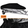 thumbnail image 2 of Labwork Boat Cover, 210D Oxford Fabric PU Coating, Suitable for 11-13ft V-Hull Tri-Hull Boats, Black, 2 of 4