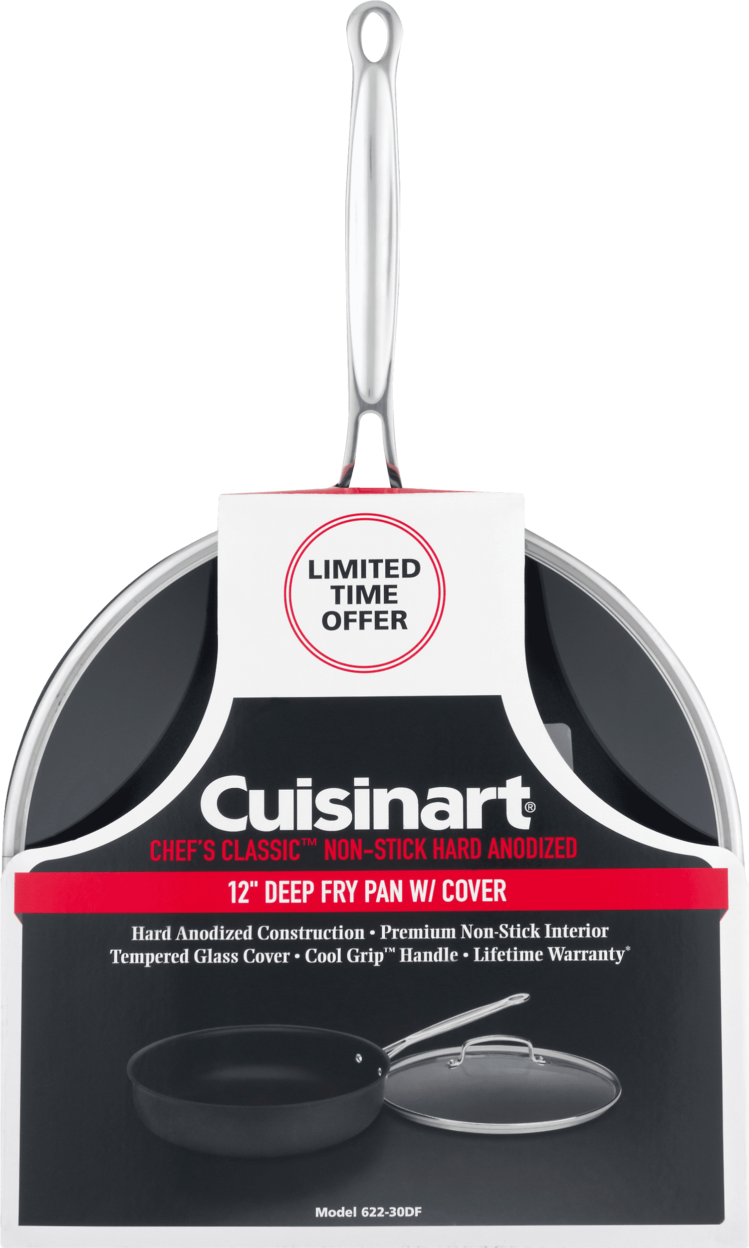 Cuisinart 12-Inch Skillet, Nonstick-Hard-Anodized with Glass Cover, 622-30G  & 619-18 Nonstick-Hard-Anodized, 2-Quart, Saucepan w/Cover