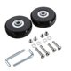 thumbnail image 1 of Ruedas de repuesto para maletas con ruedas, 4 piezas, 50 mm, kit de maletas de goma y metal, rodamientos giratorios, ruedas de reparación negras, 1 of 5