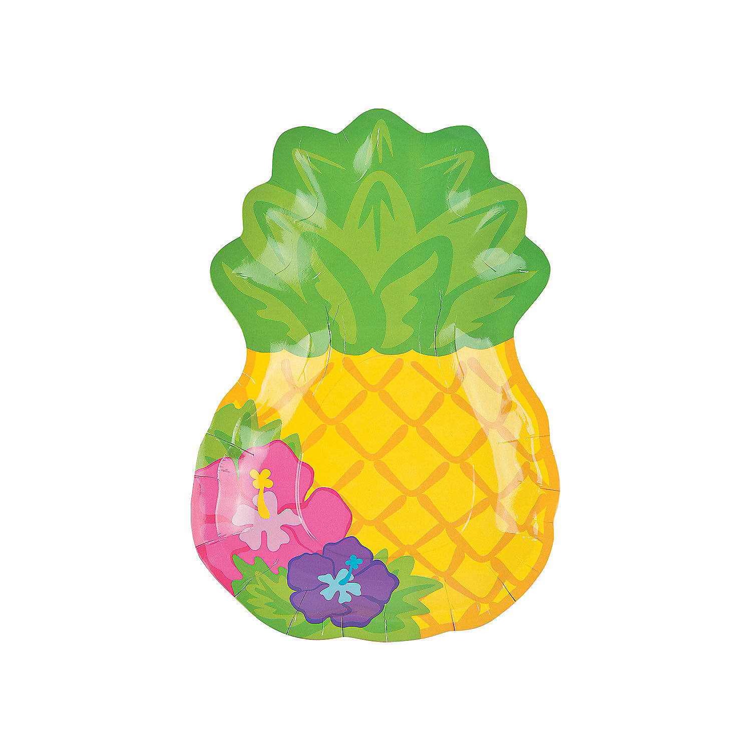 Bright Pineapple Dinner Plate (8Pc) Party Supplies 8 Pieces