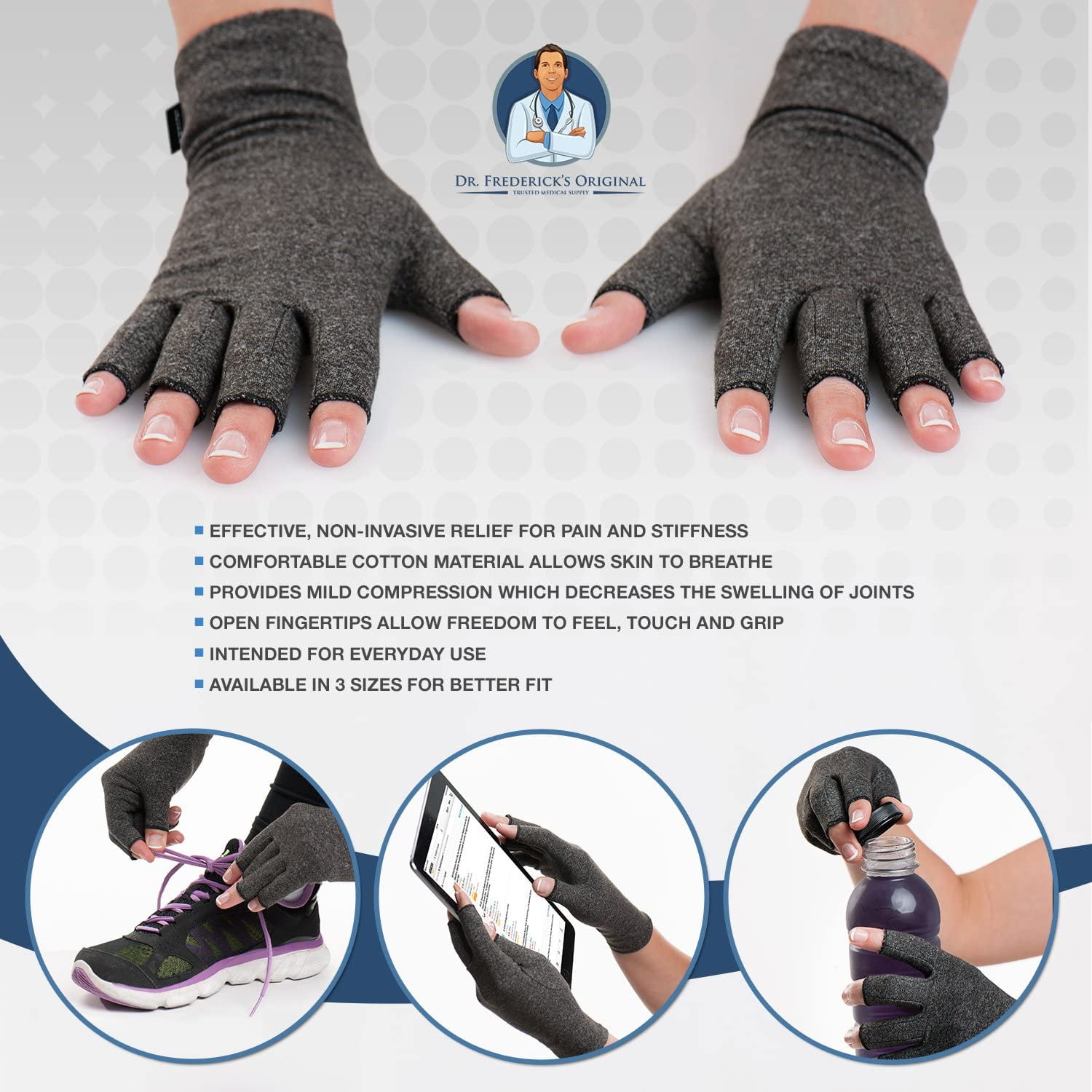 Compression Gloves, Copper Arthritis Gloves Pain Relief Carpal