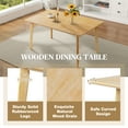 thumbnail image 5 of Harper & Bright Designs Minimalist Dining Room Table Set for 4, 5 Piece Solid Wood Rectangle Dining Set with 4 Upholstered Chairs, Modern Kitchen Furniture for Dining Room, Natural Wood Wash, 5 of 15