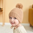 thumbnail image 4 of CoCopeanut Topi Anak Musim Dingin untuk Anak-anak Aksesori Bayi Rajutan Hangat Topi Beanie Anak Perempuan Laki-laki Topi Beanie Anak Perempuan Warna Permen Balita Anak-anak untuk 1-4Y, 4 of 6