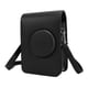 thumbnail image 5 of Bolsa para cámara retro, funda de piel sintética con correa ajustable y forro suave, funda protectora para cámara Mini EVO, color negro., 5 of 14