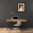 thumbnail image 3 of Louis Léopold Boilly 19x24 Black Ornate Framed Double Matted Museum Art Print Titled: Portrait of a Lady (circa 1800), 3 of 5