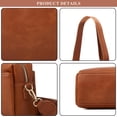thumbnail image 3 of Small Casual Crossbody Bags for Women PU Leather Trendy Outdoor Shoulder Bags Retro Purses with Wide Strap, 3 of 7