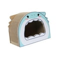 thumbnail image 1 of lionlar Cardboard Cat House Corrugated Cat Scratcher Box Nests Scratching Pads for Rest Shark, 1 of 9