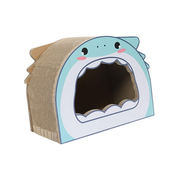 Rascador para gatos , cama de salón, tumbona, , casa de cartón para gatos Tiburón jinwen peluche perros cama gato