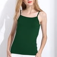 thumbnail image 2 of GZWYHT Satin Camisole Top For Women,White Spaghetti Strap Tank Top Crew Neck Satin Tank Top Basic Cami Shirts Form Fitting Scoop Neck Satin Camisole Top For Women Green XL, 2 of 5
