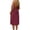 Wine, variant on Fashion Women Summer Round-Neck Casual Solid Sleeveless Sleepshirts Sling Backless Dress Brown XXXL