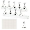 thumbnail image 1 of Soporte para uñas Acrílico Nail Art Display Stand Puntas de uñas magnéticas Soporte de práctica 54 piezas Masilla adhesiva reutilizable para pintura DIY Kit de soporte para uñas (plata), 1 of 5