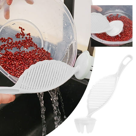 

WANYNG Kitchen Creative Rice Washing Artifact Multi Functional Rice Sieve Household Does Not Hurt Hand Washing Rice Spoon