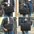 thumbnail image 7 of Genuine Leathe 14''15.6'' Laptop Office Bag  High Quality A4 Brown Genuine Crazy Horse Leather Executive Men Briefcase Portfolio (Coffee Large), 7 of 7