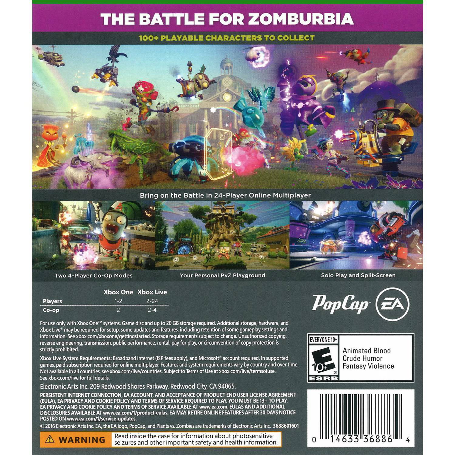 Electronic Arts Plants Vs Zombies Garden Warfare 2 Xbox One - plants vs zombies wallpaper pack 9 roblox