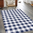 thumbnail image 2 of Hallway Runner Rug 2.7'x5', Navy Blue White Plaid Long Non-slip Runner Rugs, Farmhouse Checkered Buffalo Washable Outdoor Indoor Throw Floor Carpet Mat for Living Room/Bedroom/Kitchen/Office/Laundry, 2 of 9