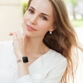thumbnail image 5 of Slim Band for Apple Watch Bands 40mm 41mm 38mm 45mm 44mm 42mm for Women, Slim Stainless Steel Wristband with Magnetic Clasp Replacement Band for Apple Watch Series 7 45 mm Series 6 SE 5 4 3 2, 5 of 7