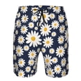 thumbnail image 4 of Kdxio Daisy Floral Pattern Mens Casual Shorts - Drawstring Summer Beach Sports Shorts for Men, 4 of 9