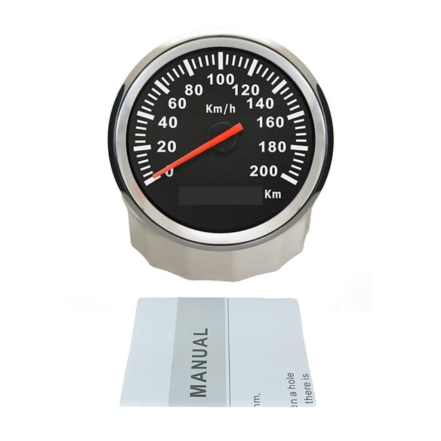 Pulse Signal 85mm Universal 120km/h 200km/h Waterproof Speedometer Odometer Gauge Meter For Car Truck Boat With Red Backlight