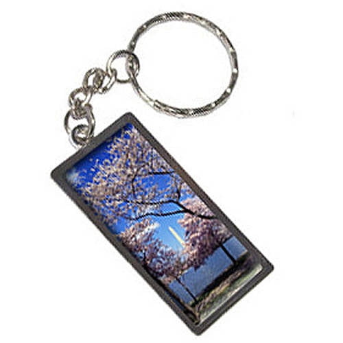 I Love Washington DC Cherry Blossoms Charm Key Chain Ring