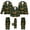 Dark Green, variant on Leey-Word Matching Family Sleepwear Button Down Nightwear Sets 2 Pcs Pjs Long Sleeve Halloween Pajamas with pockets