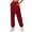 Red, variant on Women's Lined Sweatpants High Waisted Wide Leg Yoga Joggers with Pockets Casual Straight Workout Pants