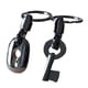 thumbnail image 1 of Llavero de Pareja Hugo Metal Split Colgantes Negro, 1 of 4