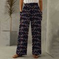 thumbnail image 2 of Pantalones sueltos casuales vintage con estampado navideño para mujer Pantalones de pierna ancha casuales Pantalones Fridja  hfkajh100429, 2 of 5