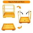 thumbnail image 3 of DSSTYLES Forklift Safety Cage 36"x36" inch Heavy Duty Work Platform Forklift 1150LBS Capacity Collapsible Forklift Without Wheel, 3 of 7