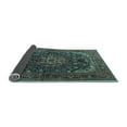 thumbnail image 2 of Ahgly Company Indoor Square Medallion Light Blue Traditional Area Rugs, 7' Square, 2 of 4