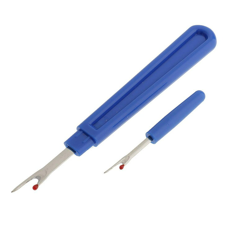 Blue Handle Sewing Unpicker Seam Ripper, Steel, Large Size 3.3 Inch And  Small Sizes 5.5 Inch, 2Pcs 