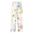 thumbnail image 5 of White Women's Casual Pants, Women'S Retro Printed Loose Pocket Patchwork Casual Cotton And Linen Pants,Women's Casual Pants 5XL, 5 of 6