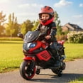 thumbnail image 2 of Costway Moto 6 V pour Enfants avec Musique, Klaxon, Roues Stabilisatrices Détachables et Phares DEL Rouge, 2 of 10