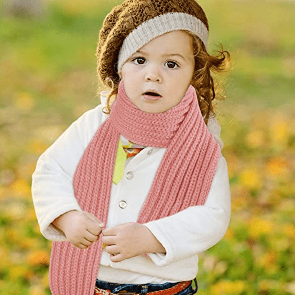 Écharpe pour Enfants Garçons Filles Hiver Tricotée Chaude Écharpes