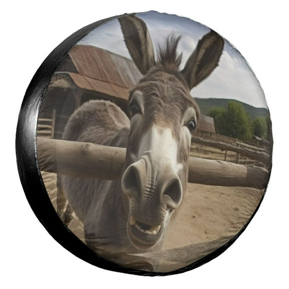 KAKALAD Funny Donkey Spare Tire Cover Weatherproof Universal Vehicle Accessories 14 Inch