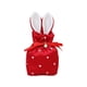 thumbnail image 2 of Bolsa De Tela Con Cordón Bolsa con cordón con orejas de conejo rojo, 1 pieza, juego de bolsas de regalo de conejo de Pascua para recuerdos de fiesta de búsqueda de huevos de Pascua JASKFLY, 2 of 8