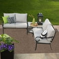 thumbnail image 4 of Saturn Collection Solid Color Indoor Outdoor Area Rug Brown - 7' Octagon, 4 of 5